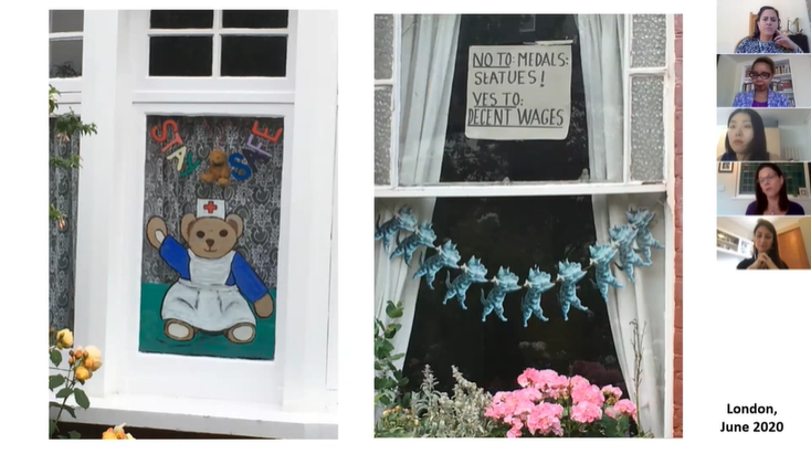 Image: Examples of window decorations during the Covid-19 pandemic in UK